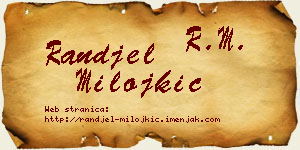 Ranđel Milojkić vizit kartica